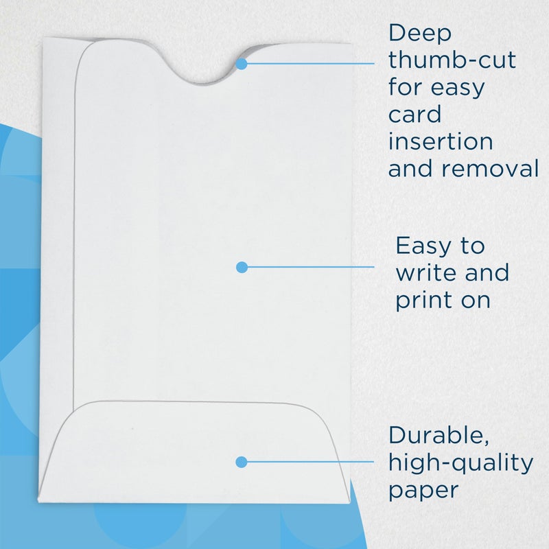 Guardian Gift Card Sleeves, Pack of 500 Blank Key Card Sleeves - Use as Credit Card Holder or Hotel Key Card Envelopes, 2 â…œ Inches x 3 Â½ Inches, White - Image 5